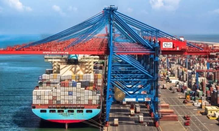 كالمار العالمية تزود محطة حاويات ميرسك بشرق بورسعيد برافعات كهربائية