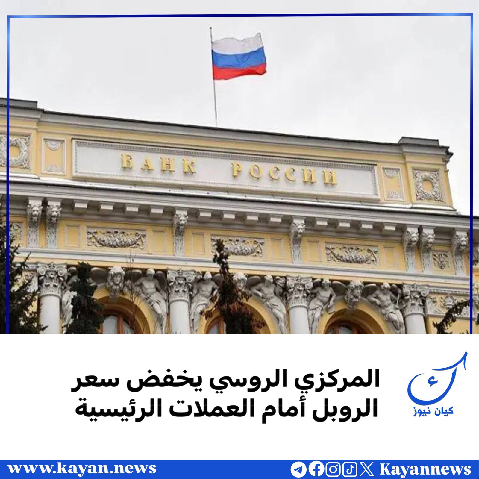 المركزي الروسي يخفض سعر الروبل أمام العملات الرئيسية