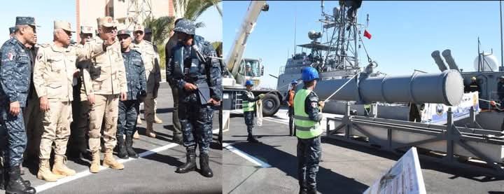 وزير الدفاع يتفقد قاعدة البحر الأحمر البحرية ويتابع جاهزيتها القتالية