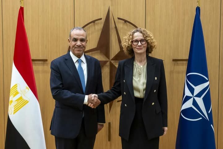 وزير الخارجية والهجرة يجتمع مع مجلس حلف الشمال الأطلسى “الناتو”