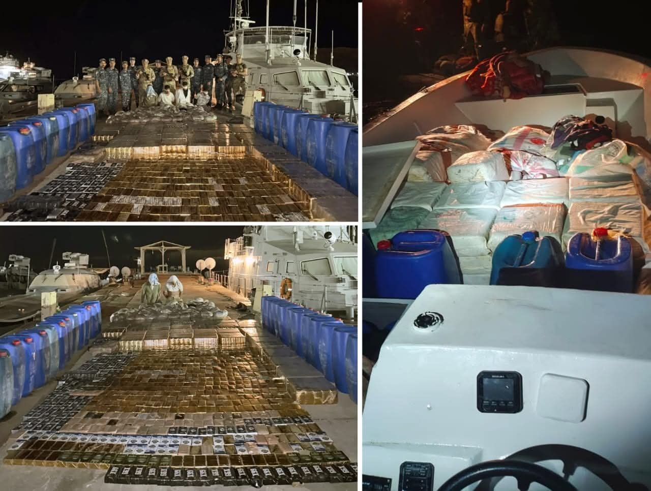 القوات البحرية تنجح في إحباط محاولة تهريب كميات من المواد المخدرة عبر سواحل البحر الأحمر