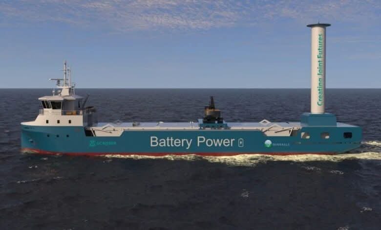 شركة جي سي ريبر للشحن تُطوّر سفينة شحن بضائع سائبة تعمل بالبطاريات