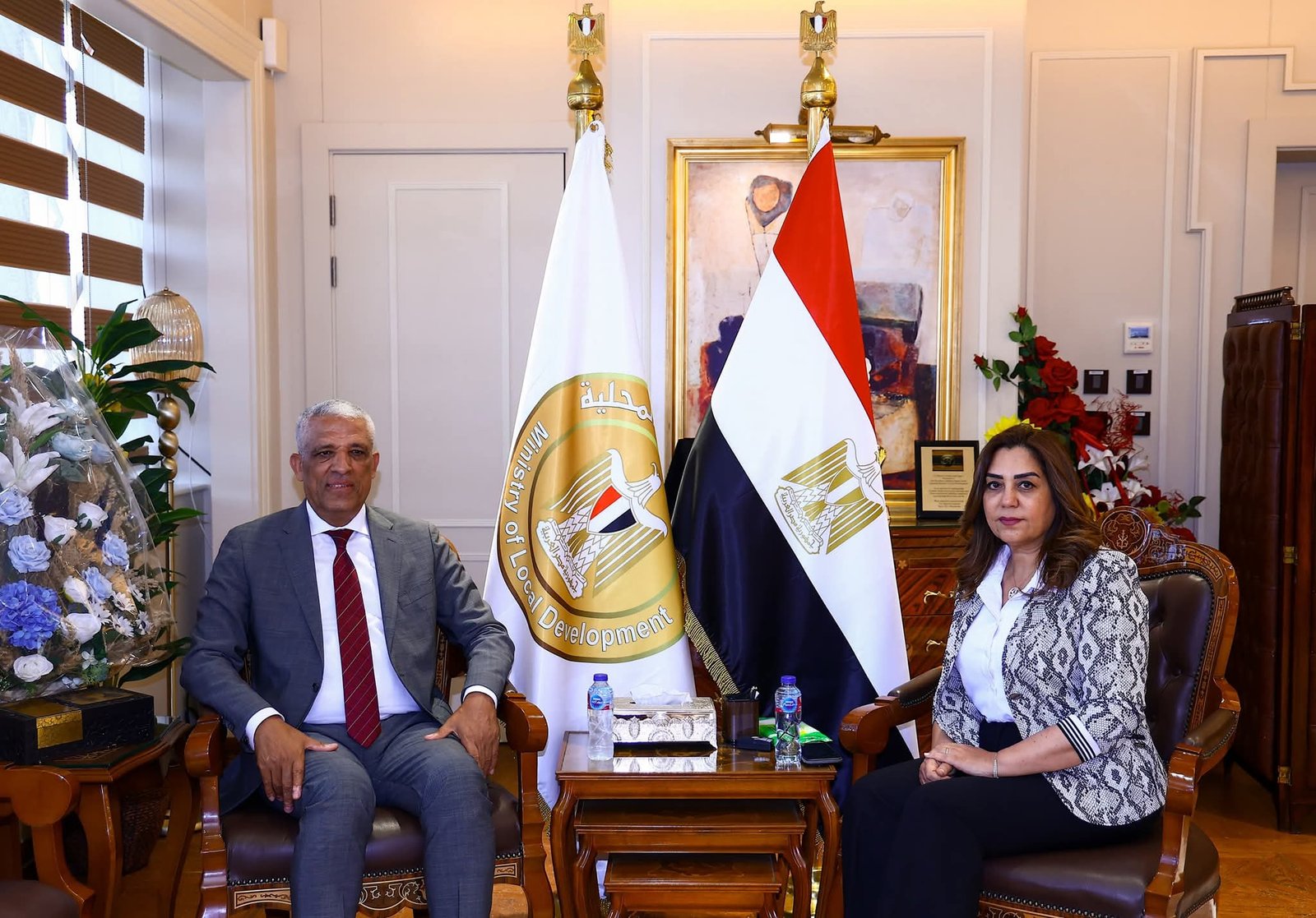 وزيرة التنمية المحلية تلتقي وكيل لجنة الإدارة المحلية بمجلس النواب