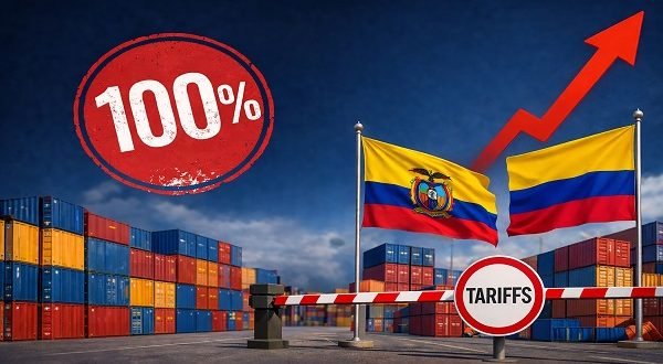 كولومبيا ترفع رسومها الجمركية على الإكوادور إلى 100%